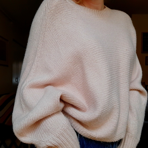 Garage Sweaters - Garage Oversized Blush Pink Sweater